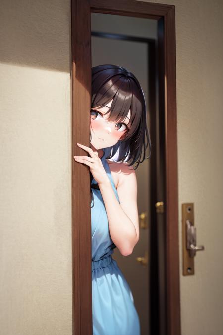 37618-948098504-masterpiece, best quality, highres, 1girl, peeking out upper body  opening door.png